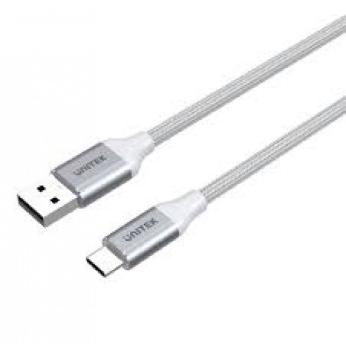 1M, USB-A to USB-C Cable, Silver